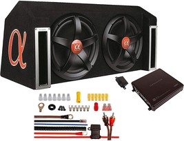 ALPHASONIK APP122 Complete 1500W Dual 12&quot; Subwoofers Amplifier Car Bass Package - £410.86 GBP