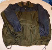 Kenpo Zip Up Jacket Wind Breaker Rain Size L large Olive Green Navy Pre-... - $20.58