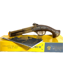 Denix 18TH CENTURY 3 BARREL FLINTLOCK PISTOL NON FIRING REPLICA BRASS FI... - $64.35