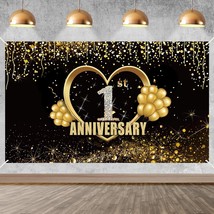 1 Year Anniversary Banner Decorations, Extra Large Happy 1St Wedding Ann... - $23.99