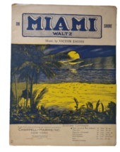 On Miami Shore Waltz Sheet Music 1919 Victor Jacobi William Le Baron Vintage - £8.54 GBP
