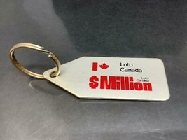 Vintage Promo Keyring Loto Canada Keychain Good Luck Ancien Porte-Clés 1 Million - £5.68 GBP