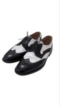 Mezlan Size 10 M  Black White  Wingtip Leather Shoes Cairo Oxford Dress  - $98.99