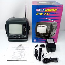 Vintage Electro Brand Model 327 Portable 5” B/W Television TV &amp; AM/FM Radio - £26.96 GBP