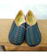 DIMMI Womens Explore Woven Teal VEGAN Slip On Walking Shoes Sneakers 9M 39.5 - $36.99
