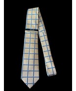 Jos A Bank Heritage Basket Weave Geometric Yellow Blue Silk Tie USA Long... - $410.74 MXN