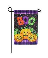 Boo Jack-o-Lanterns Textured Suede Garden Flag- 2 Sided Message, 12.5&quot; x... - $30.07 CAD