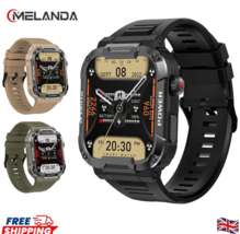 MELANDA 1.85&quot; Screen Smartwatch For Android IOS IP68 Waterproof Bluetooth Call - £31.94 GBP