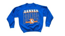 Vtg 1992 Fan Sportswear Mens Denver Broncos Sweatshirt Blue XL USA Made ... - £26.03 GBP