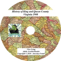 1908 History of KING &amp; QUEEN County Virginia VA - £4.66 GBP