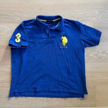 U.S. Polo Assn. Blue Big Polo #3 Shirt XL Y2K - £26.50 GBP