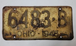  Vintage 1948 Ohio Passenger License Plate - £23.10 GBP