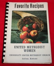 Vintage 1974 University United Methodist Church Salina Kansas Cookbook Recipes - £15.48 GBP