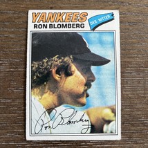 1977 Topps Ron Blomberg New York Yankees #543 - £1.42 GBP