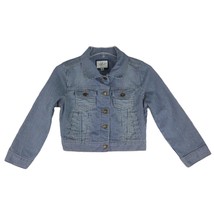 I LOVE H81 Cropped Striped Denim Jean Jacket Women&#39;s S Button Front Blue... - $19.35