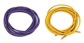 Elastic No Tie Shoelaces for Adults and Children (2-Pack) Purple and Yellow - £6.42 GBP