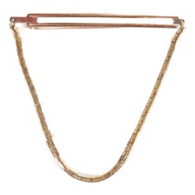 Vtg 2.5&quot; Mid Century Kreisler Craft Gold Filled Bar Tie Clip With Chain ... - $185.81 MXN