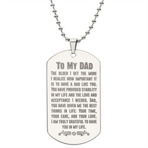 Older I Get Engraved Dog Tag Necklace Stainless Steel or 18k Gold w 24&quot; Chain - £37.62 GBP+