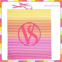 Victoria's Secret Neon Sunset VS Logo Striped Roll Up Beach Throw Blanket  - $44.99