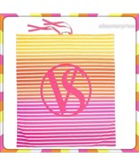 Victoria&#39;s Secret Neon Sunset VS Logo Striped Roll Up Beach Throw Blanket  - £35.37 GBP