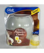 New! Glade Wisp Flameless Candle French Vanilla Scent Glass Holder NOS - $21.99