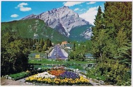 Alberta Postcard Cascade Mountain &amp; Rock Garden Banff National Park Rockies - £2.36 GBP