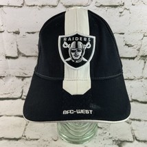 Raiders AFC-West Black Stretch-fit Ball Cap Hat RBK NFL OSFM - $14.84