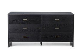 59" Grey Ash Manufactured Wood Six Drawer Double Dresser - $36,390.74 MXN