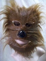 Furry Brown WereWolf Costume Mask Chewbacca Ewok Bear Forest Creature Te... - $183.51 MXN