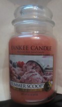 Yankee Candle Summer Scoop Candle Jar 22OZ. Fruit fragrances Strawberry Unused - £22.13 GBP