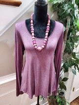 Kut From The Kloth Purple Strappy Back Cold Shoulder Blouse Size Medium - $23.00