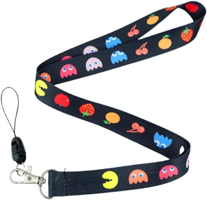PacMan Pac Man Lanyard Keychain Holder ID Badge Holder - $7.99