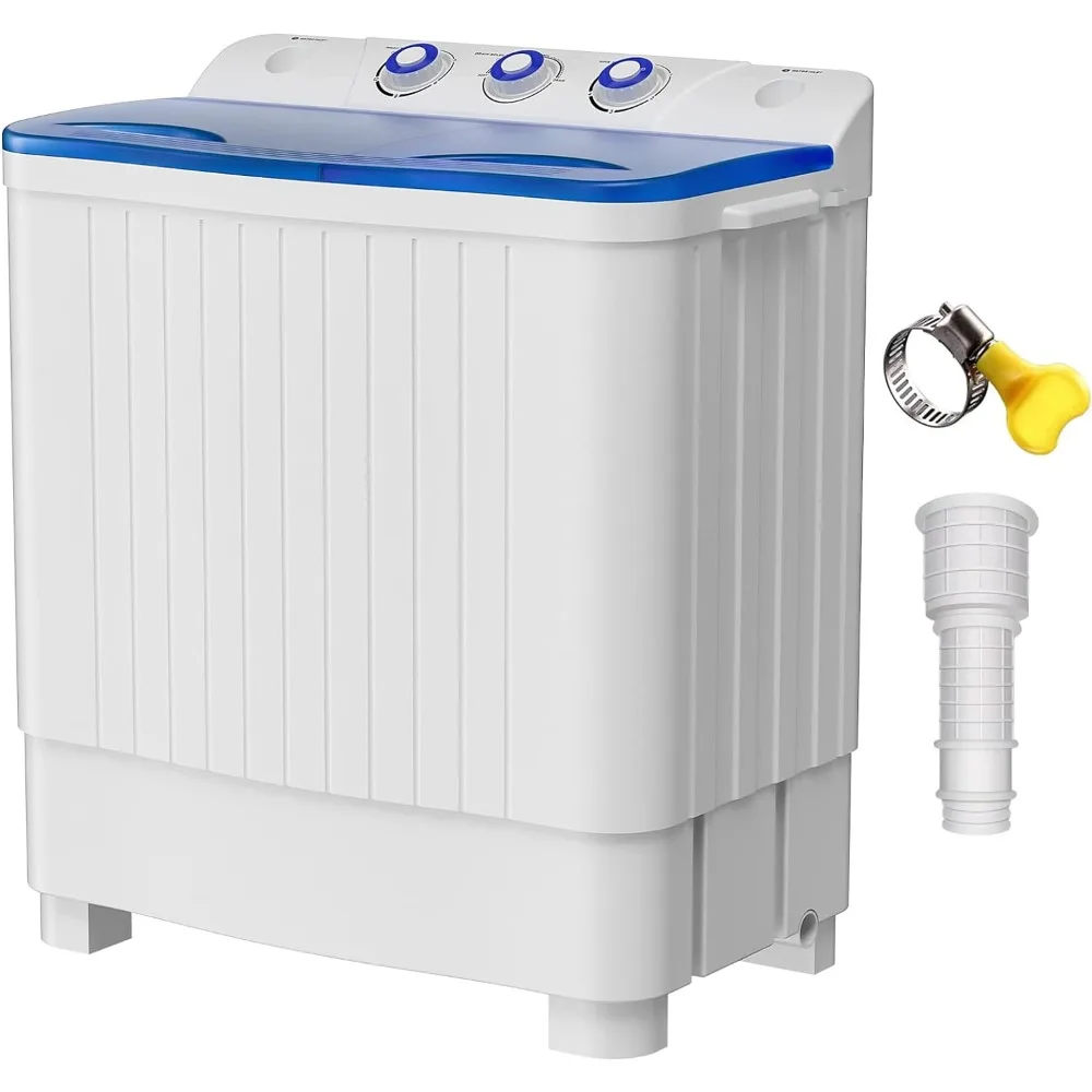 Portable Washing Machine, Twin Tub Washing Machine spinner Combo with 20lbs - $217.46