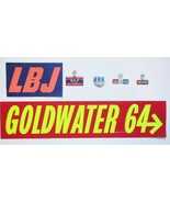 1964 U.S. Presidential Election LBJ &amp; BARRY GOLDWATER Bumper Stickers &amp; ... - $17.99