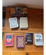 Lot of Bicycle 2000 History Purple &amp; Gilt Harley Davidson Motorcycle NFL... - £8.88 GBP