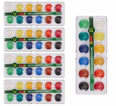 Camlin Student Water Color Cakes - 12 Shades (Pack of 5) - $17.81