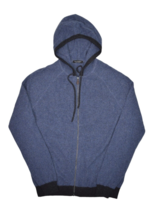 Saks Fifth Avenue Sweater Mens L 100% Cashmere Hoodie Full Zip Raglan Ho... - £37.24 GBP