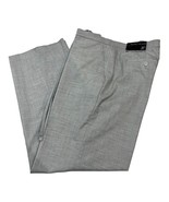 JF J Ferrari Mens XXL 44-46 Flat Front Dress Pant Light Gray Elastic Tie... - £17.61 GBP