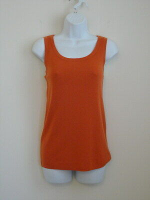 Primary image for NWT AKRIS Chili Orange Wool Round Neck Sleeveless Knit Top 10