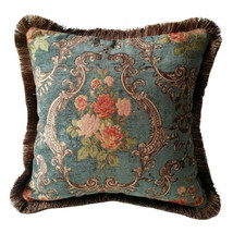 Pack of 2 Vintage Flowers Throw Pillow Covers Square Sofa Cushion Cover 18&quot;x18&quot; - £40.00 GBP
