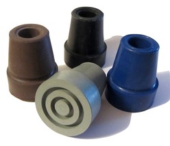 Smooth Rubber Cane Tips for Walking Canes - BLUE 3/4&quot; - £6.37 GBP