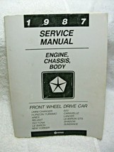 1987 OEM CHRYSLER Front Wheel Drive Cars-ENGINE-CHASSIS &amp; BODY Service M... - $19.95