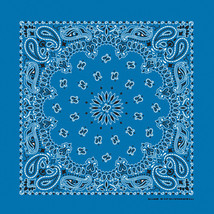Carolina Creative Bandanna (Mirage Blue) Paisley Print 22&quot; x 22&quot; Hav-A-Hank - $7.51