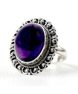 925 Sterling Fine Silver Amethyst Gemstone Ring Sz C-Z Women Fest Gift R... - $43.65