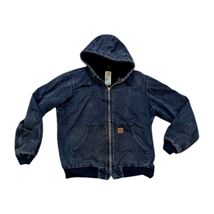 Men&#39;s Carhartt Large Tall Thrashed Jacket Coat Navy Blue  - $1,380.03 MXN