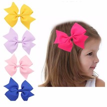 20/40 Pcs 4&quot; Baby Girls Grosgrain Ribbon Boutique Hair Bows For School G... - £7.00 GBP+