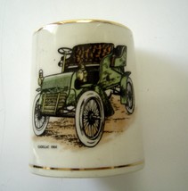  Vintage Cadillac 1904  Mini Gold Rim Ceramic Cup 3&quot; High - $14.99