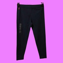 Polo Ralph Lauren Big Girl&#39;s Cotton Navy Blue Leggings Pants M 8-10 Pink Pony - £16.06 GBP