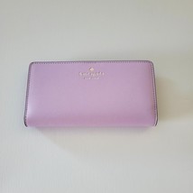 Kate Spade K6011 Dana Saffiano PVC Large Slim Bifold Wallet Violet Spritz - $58.99