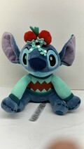 2023 Disney Parks Christmas Lilo &amp; Stitch Holiday Stitch Plush Toy Mediu... - $14.80